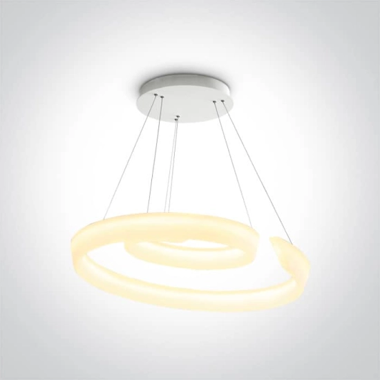 kinkiecik.pl Asvesti 63112/W biała oprawa wisząca LED 3000K 60W; zasilacz 1300mA w zestawie ONE LIGHT