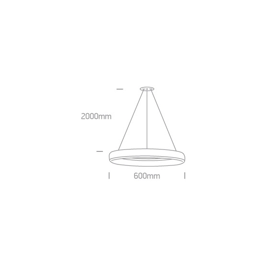 Lampa wisząca LED Pendant Rings 63114/B/W ONE LIGHT 60cm