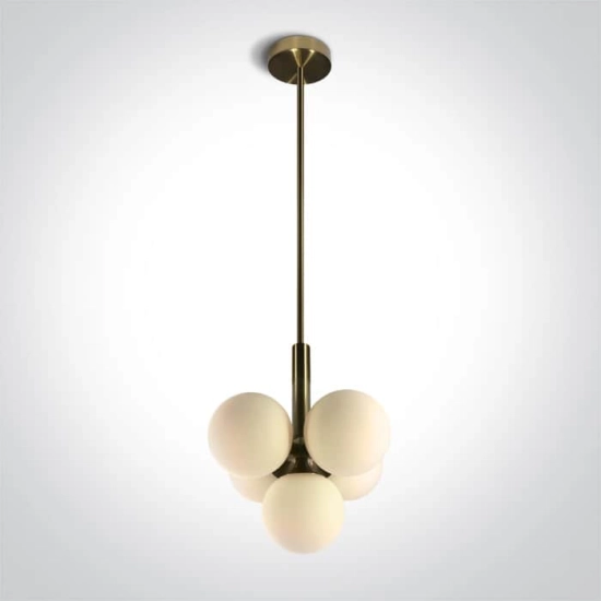kinkiecik.pl Carla Z5 63116A/BBS matowa mosiężna lampa wisząca G9 5x9W 100-240V ONE LIGHT