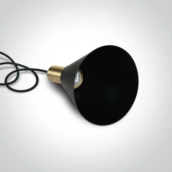 kinkiecik.pl Tala 63122/BBS ozdobny zwis w kolorze czarnym+mosiądz mat E27 10W ONE LIGHT