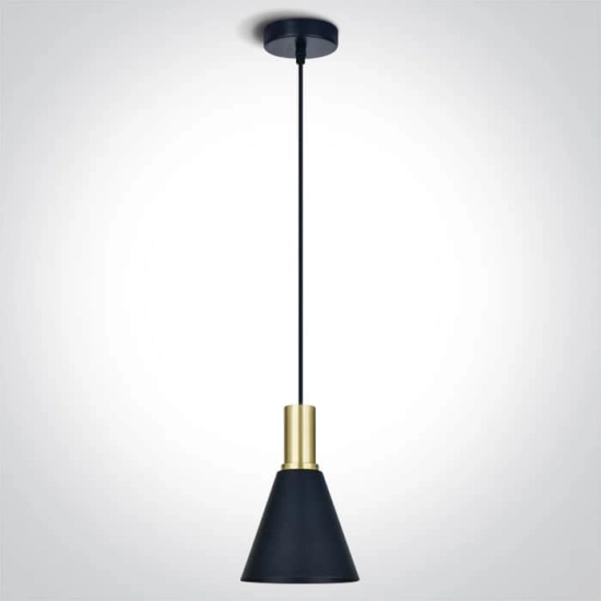 kinkiecik.pl Tala 63122/BBS ozdobny zwis w kolorze czarnym+mosiądz mat E27 10W ONE LIGHT