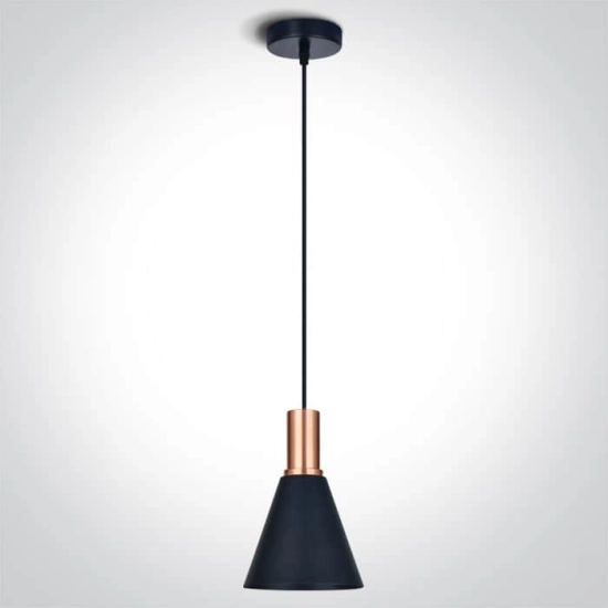 kinkiecik.pl Tala 63122/CU ozdobny zwis w kolorze czarnym+miedź E27 10W ONE LIGHT