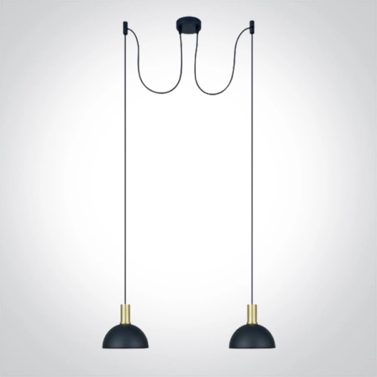 Lampa wisząca Round Pendants 63140B/BBS 2xE27 ONE LIGHT