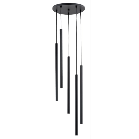 Lampa wisząca Collet 5xG9 czarna 63148 ALFA
