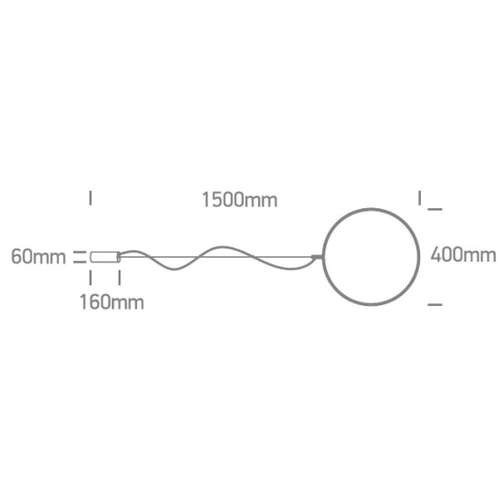 BLACK RING 40cm 20W WW IP20 230V DIMMABLE 63152A/B/W ONE LIGHT