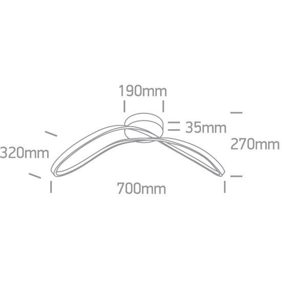 CHAMPAGNE LED 40W WW IP20 230V DIMMABLE 63154A/CH/W ONE LIGHT
