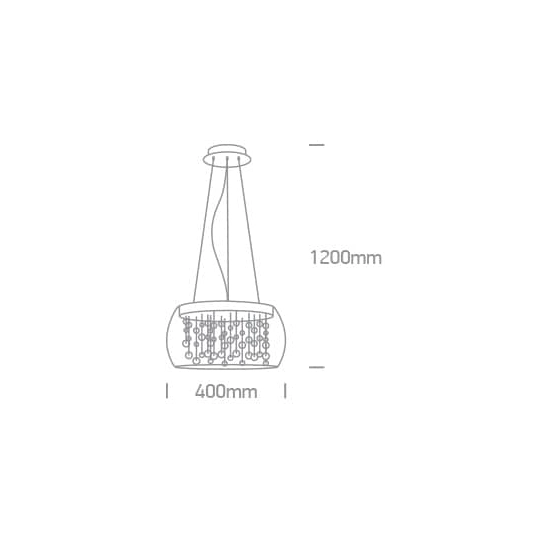 kinkiecik.pl Fotoni Z 63166P dekoracyjna chromowana oprawa wisząca G9 5x9W 100-240V ONE LIGHT