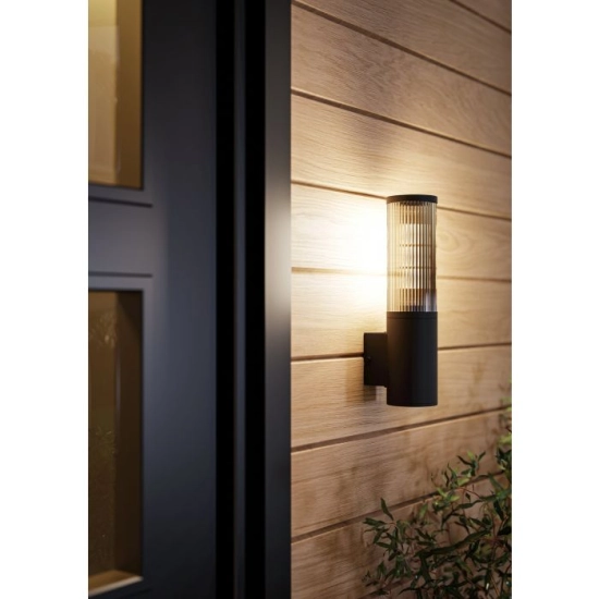 SALLE lampa ścienna, kinkiet zewnętrzny 1xE27 czarny IP54 901033 EGLO