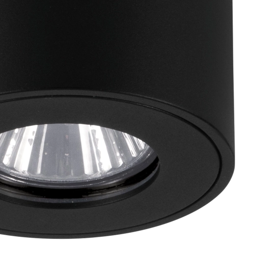 TORRECOLA Lampa sufitowa tuba IP44 czarna GU10 Plafon 901028 EGLO