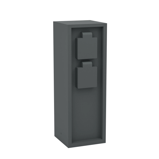 PARK 5 Słupek ogrodowy 2x gniazdo 230V antracyt IP54 901031 EGLO