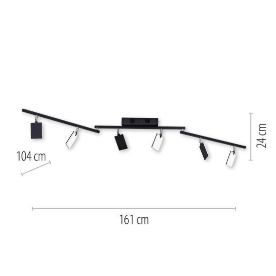 Lampa sufitowa Pure Mira Czarny 6358-18 Paul Neuhaus - zdjęcie dodatkowe 1