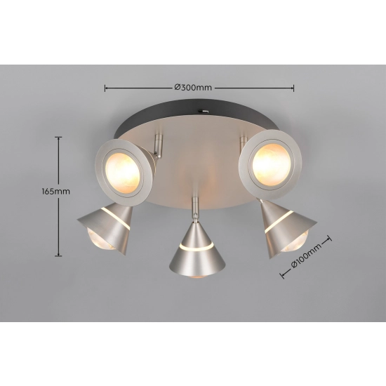 ROMEO – 637010507 incl. 5x SMD, 7W · 5x 700lm, 2300+3000+4000K TRIO