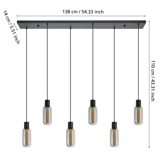 MAIONE Lampa wisząca 901006 EGLO