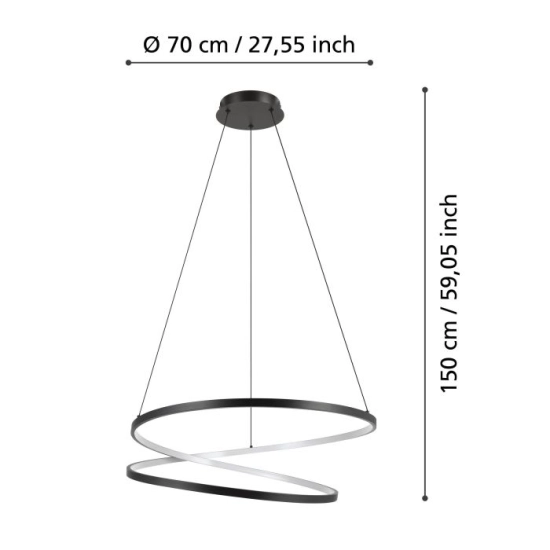 RUOTALE Lampa wisząca 901138 EGLO