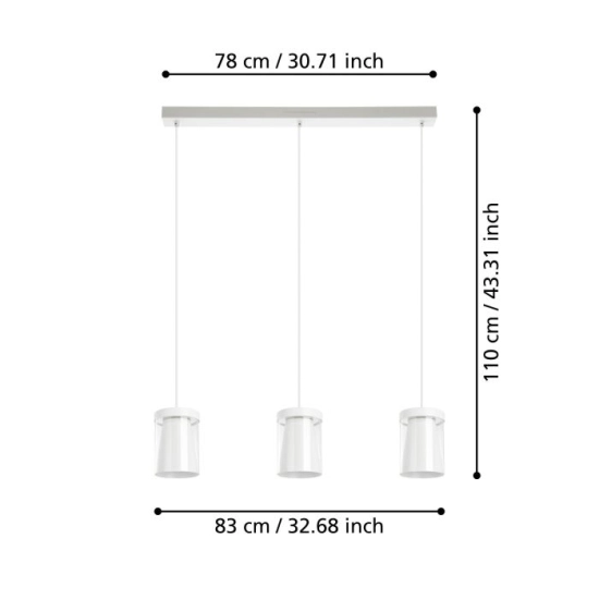 CHIUSELLO-Z Lampa wisząca 901122 EGLO