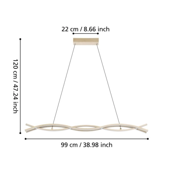 LASANA 4 Lampa wisząca 901106 EGLO