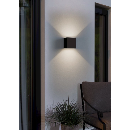 CALPINO 3 lampa ścienna kinkiet zewnętrzny LED czarny 901064 EGLO