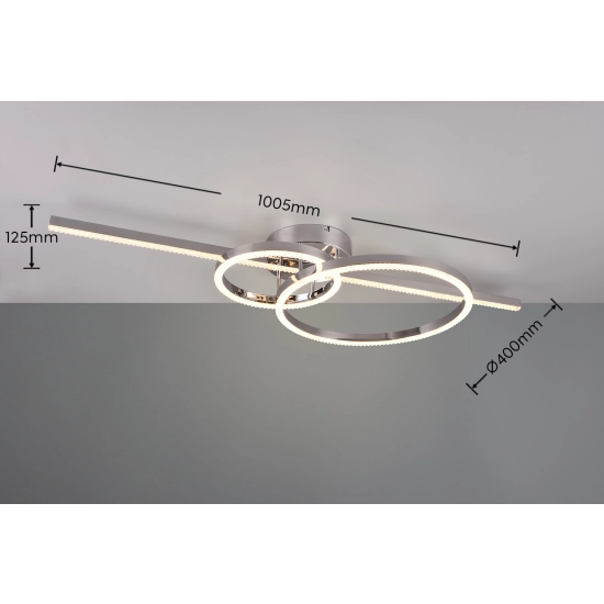 Plafon MONTILLA – 643010306 incl. 1x SMD, 54W · 1x 6300lm, 2700 - 6000K TRIO