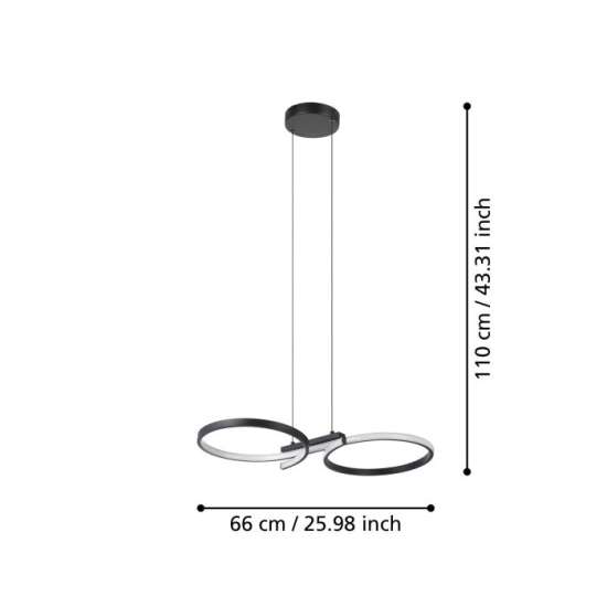 SERPINS Lampa wisząca 901267 EGLO