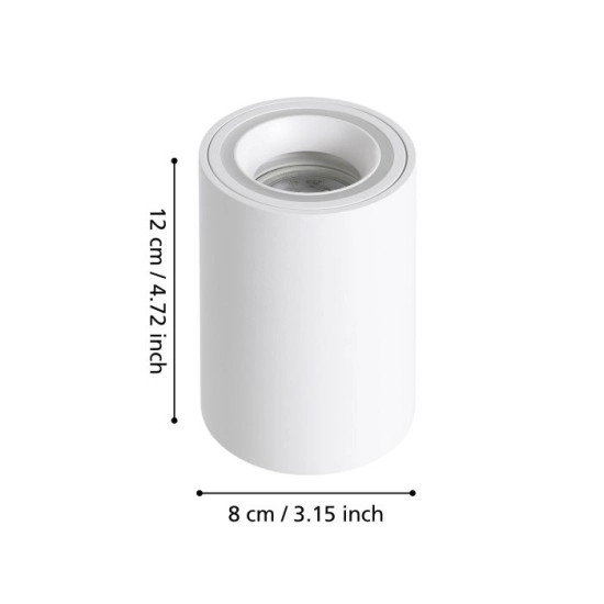 CAROSSO-Z Oprawa sufitowa LED GU10 Biała tubka spot plafon Smart Home 901169 EGLO