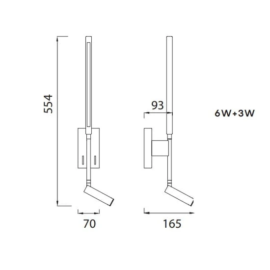 Lampa ścienna Mantra Torch 6703MA - zdjęcie dodatkowe 3