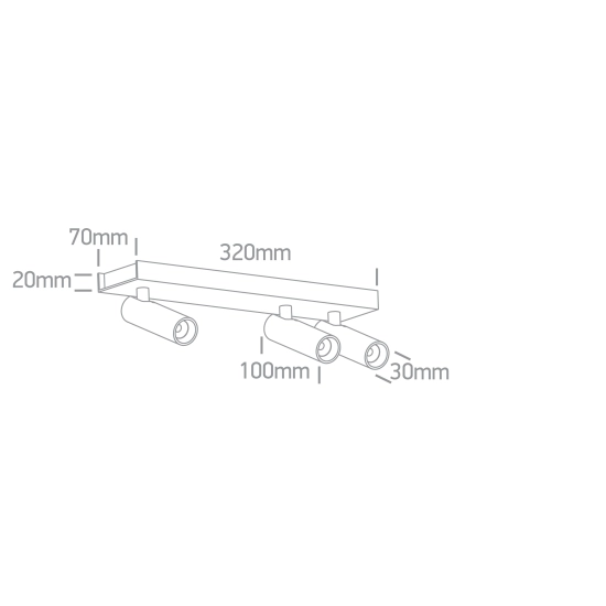 WHITE 3x5W WW IP20 230V 65004C/W/W ONE LIGHT