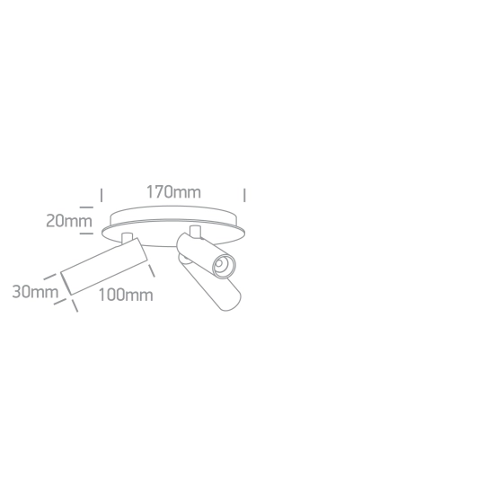 WHITE 3x5W WW IP20 230V 65004D/W/W ONE LIGHT