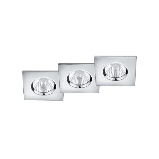 kinkiecik.pl Zestaw 3 oprawy wpuszczane ZAGROS – 650610307 incl. 3x SMD, 5,5W · 3x 345lm, 3000K TRIO