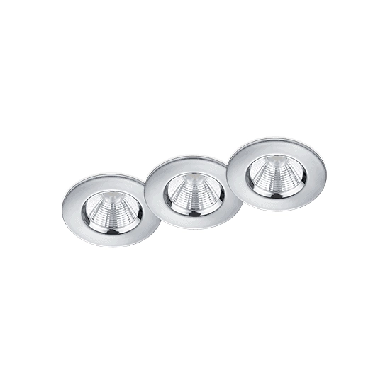 kinkiecik.pl Zestaw 3 oprawy wpuszczane ZAGROS – 650710306 incl. 3x SMD, 5,5W · 3x 345lm, 3000K TRIO