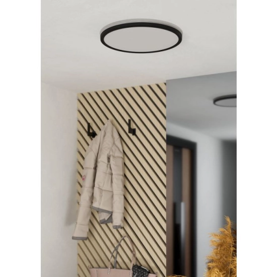 MINERARIO Plafon LED 39 cm IP54 czarny okrągły lampa ścienna / sufitowa 901573 EGLO