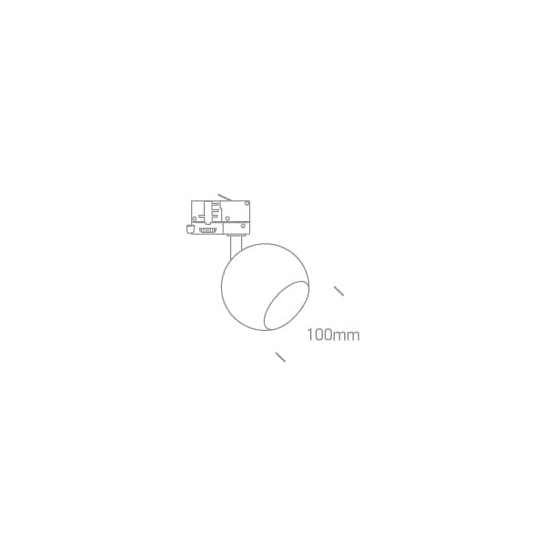 kinkiecik.pl Cavi 65105BT/B czarny reflektorek Track Spot GU10 10W 100-240V ONE LIGHT