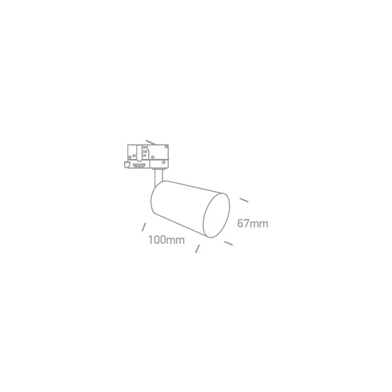 Cone 65105CT/W White 10W GU10 TRACK SPOT ONE LIGHT