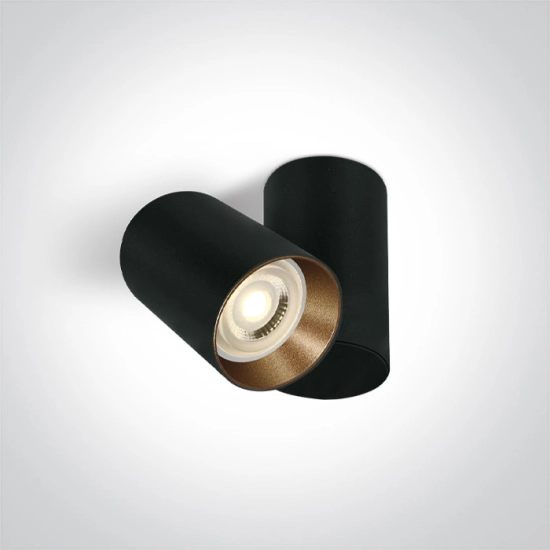 65105E/B BLACK GU10 10w DARK LIGHT One Light