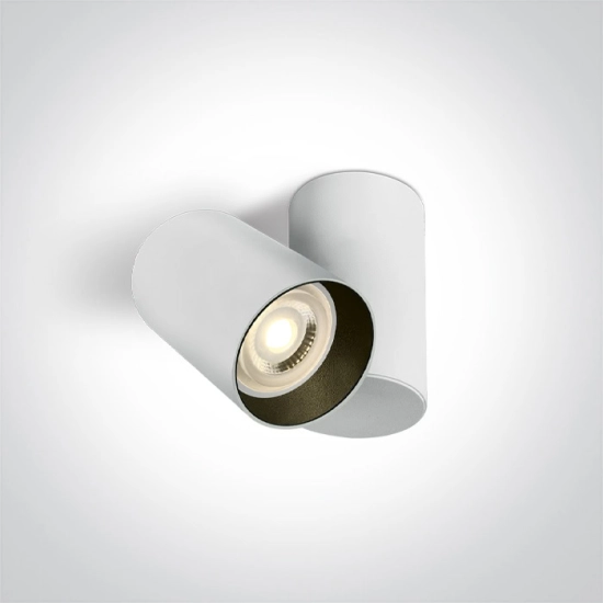 65105E/W WHITE GU10 10w DARK LIGHT One Light