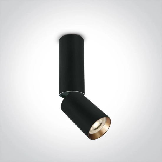 65105EA/B BLACK GU10 10w DARK LIGHT One Light