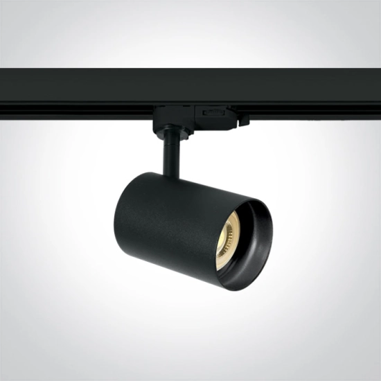 BLACK BLACK REFLECTOR GU10 10W TRACK SPOT DARK LIGHT 65105NT/B/B ONE LIGHT