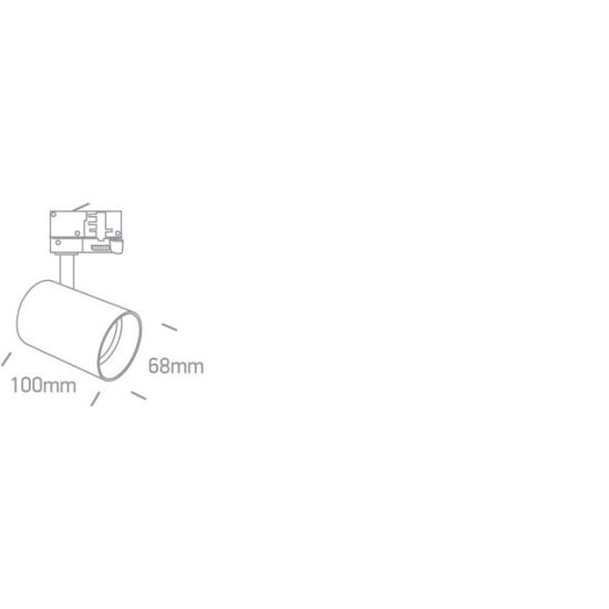 BLACK BLACK REFLECTOR GU10 10W TRACK SPOT DARK LIGHT 65105NT/B/B ONE LIGHT