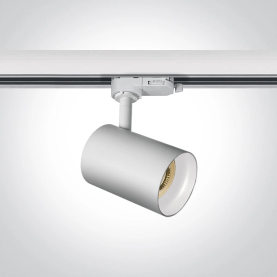 WHITE WHITE REFLECTOR GU10 10W TRACK SPOT DARK LIGHT 65105NT/W/W ONE LIGHT