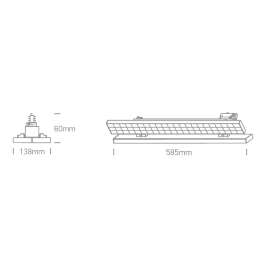 Reflektor High Power Linear Track Light 65168T/W/W ONE LIGHT