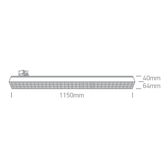 WHITE 60W CCTV PV TRACK LIGHT 230V 65170BT/W/V ONE LIGHT