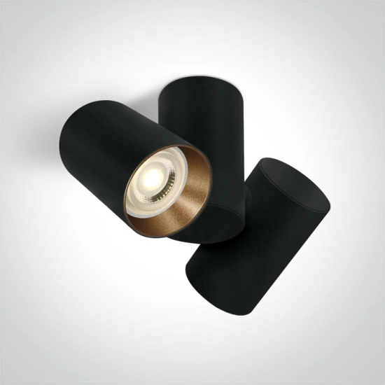 65205E/B BLACK GU10 2x10w DARK LIGHT One Light