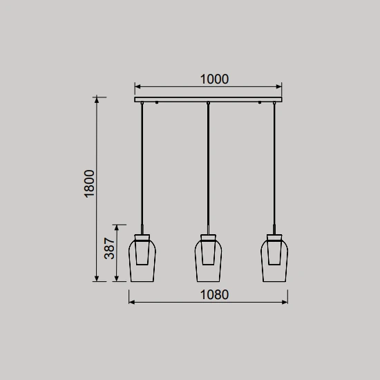 Lampa wisząca Mantra Nora 8397MA - zdjęcie dodatkowe 1