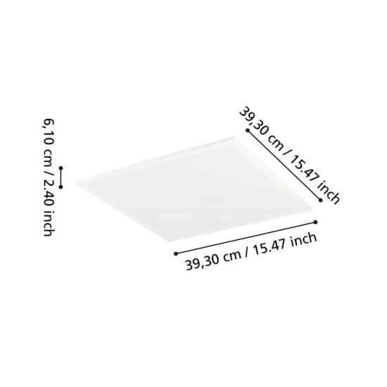 MORADILLO-Z oprawa sufitowa LED-RGB/CCT Plafon 39,3x39,3 cm biały 901513 EGLO
