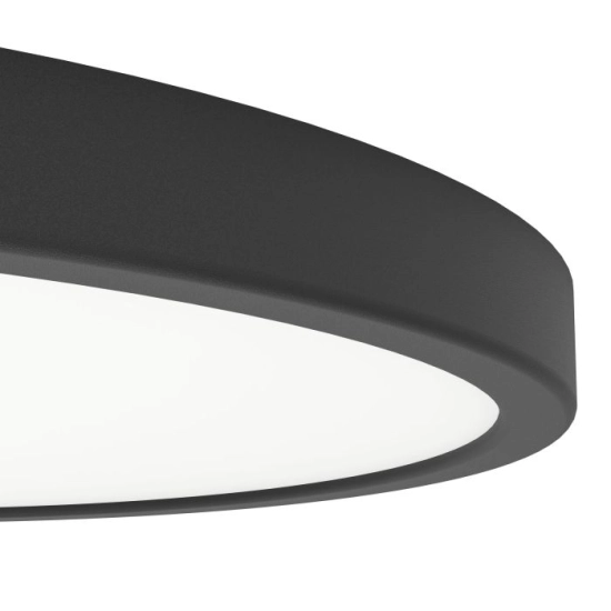 FUEVA 6 Plafon LED 17W 2700/4000/6500K czarny okrągły / oprawa natynkowa 901301 EGLO