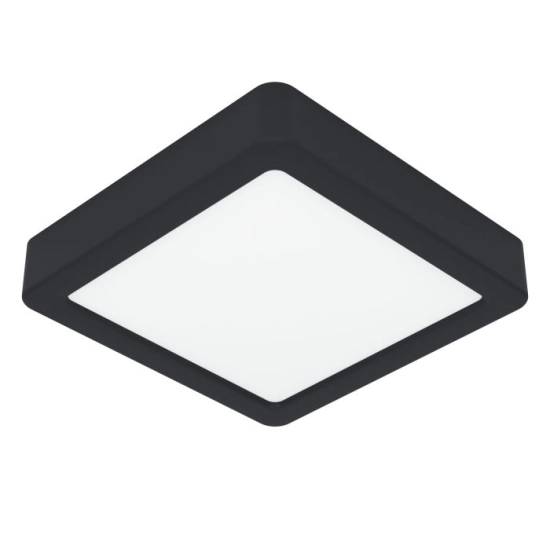 FUEVA 6 Plafon LED 7W 2700/4000/6500K czarny kwadratowy / oprawa natynkowa 901302 EGLO