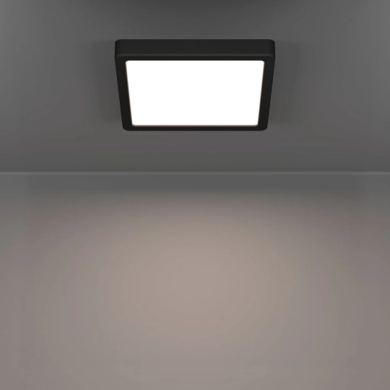 FUEVA 6 Plafon LED 10,5W 2700/4000/6500K czarny kwadratowy / oprawa natynkowa 901303 EGLO