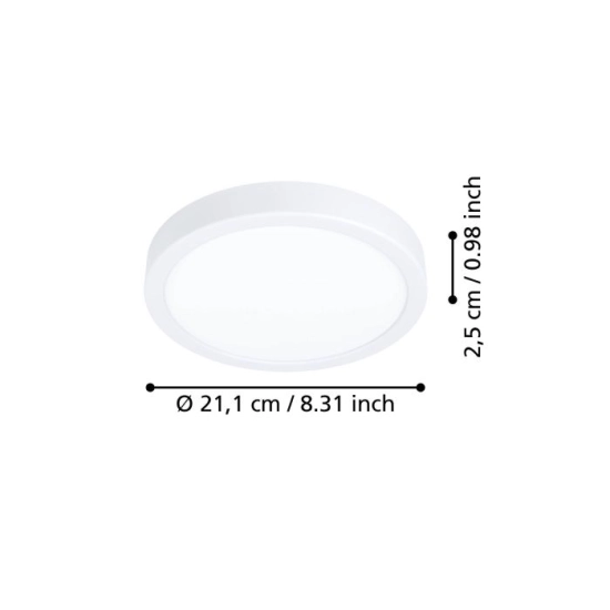 FUEVA 6 Plafon LED 11,5W 2700/4000/6500K biały okrągły / oprawa natynkowa 901307 EGLO