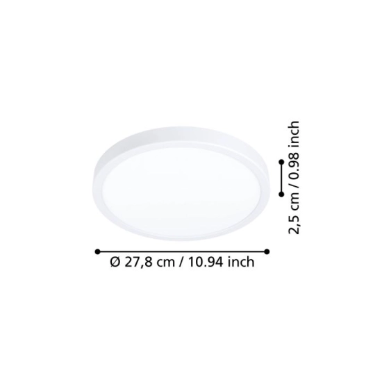 FUEVA 6 Plafon LED 14,2W 2700/4000/6500K biały okrągły / oprawa natynkowa 901308 EGLO
