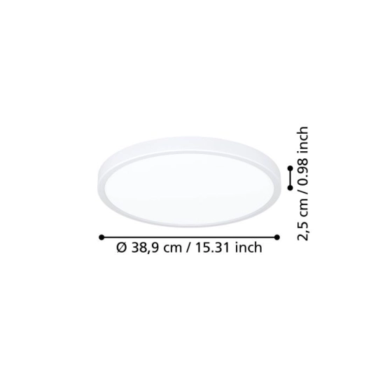 FUEVA 6 Plafon LED 17W 2700/4000/6500K biały okrągły / oprawa natynkowa 901309 EGLO