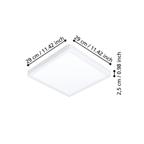 FUEVA 6 Plafon LED 13W 2700/4000/6500K biały kwadratowy / oprawa natynkowa 901313 EGLO